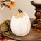 6.25" White Pumpkin Autumn Harvest Thanksgiving Tabletop Decoration
